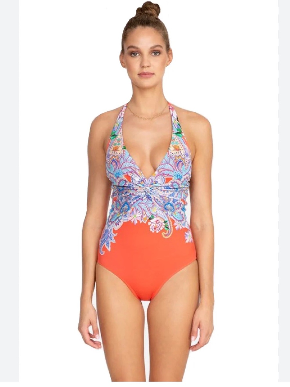 Johnny Was wild flower one-piece swimsuit